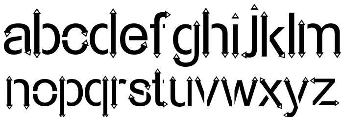 Rock Arrow Font LOWERCASE