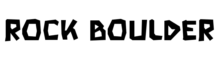 Rock Boulder  font caratteri gratis