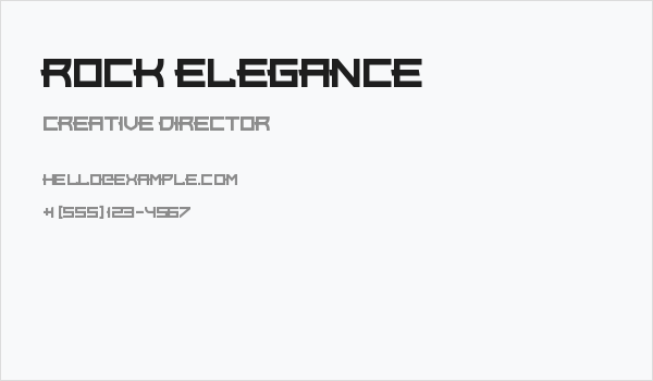 Rock Elegance Business Card