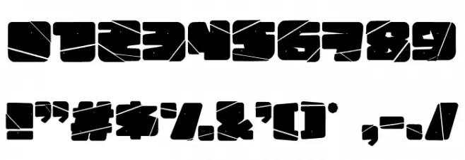 Rock Pile Crack Font OTHER CHARS