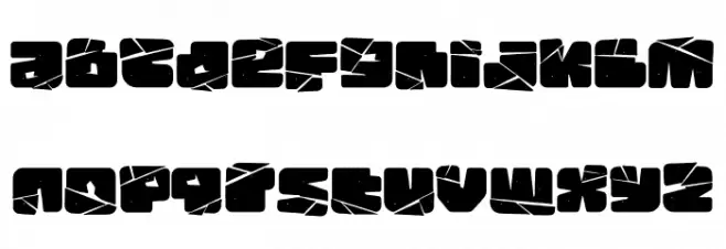 Rock Pile Crack Font LOWERCASE