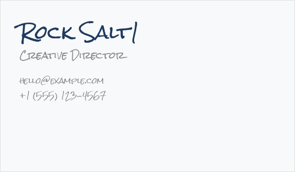 Rock Salt1 Business Card