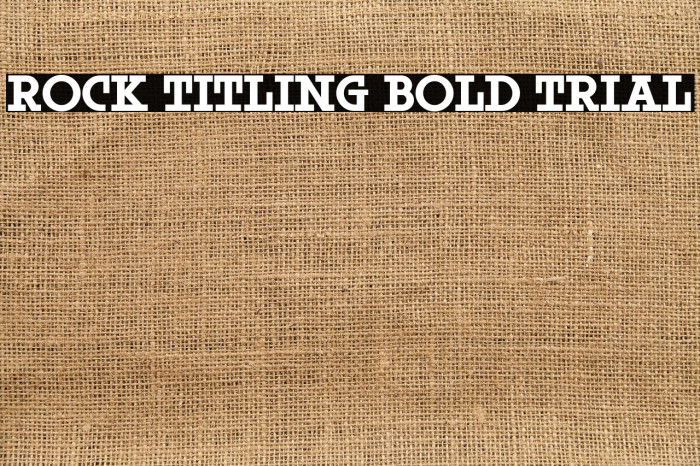 Rock Titling Bold Trial Example 1