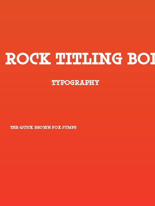Rock Titling Bold Trial Poster