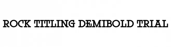 Rock Titling DemiBold Trial  Fuentes Gratis Descargar
