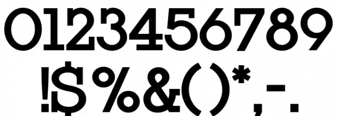 Rock Titling DemiBold Trial Font OTHER CHARS