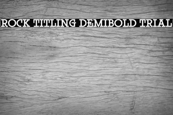 Rock Titling DemiBold Trial Font examples
