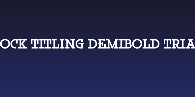 Rock Titling DemiBold Trial Social Header