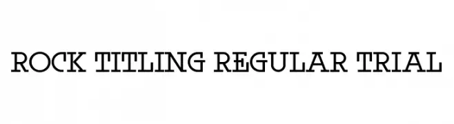 Rock Titling Regular Trial  Fuentes Gratis Descargar
