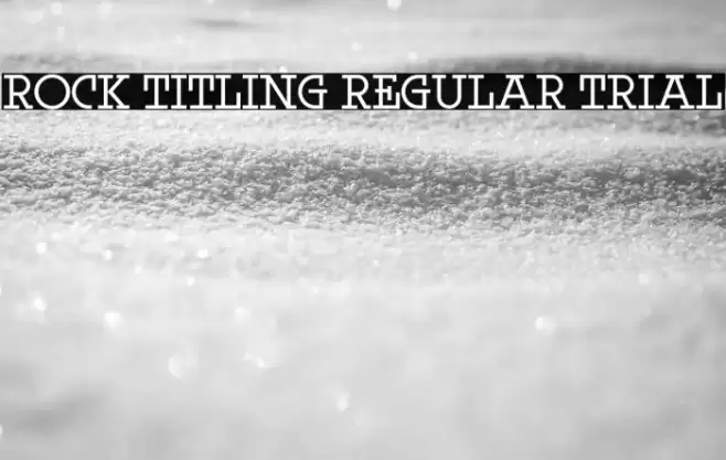 Rock Titling Regular Trial Font examples