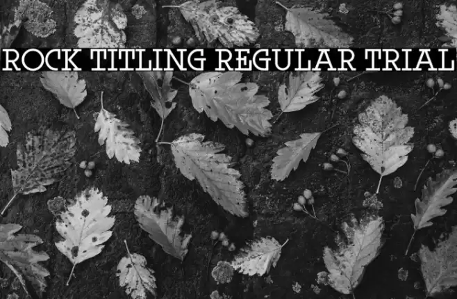 Rock Titling Regular Trial Font examples