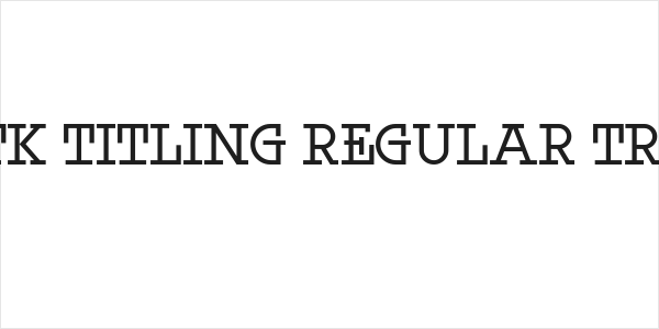 Rock Titling Regular Trial Logo