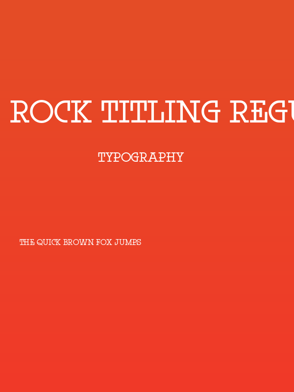 Rock Titling Regular Trial Poster