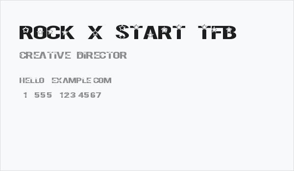 Rock X Start tfb Business Card