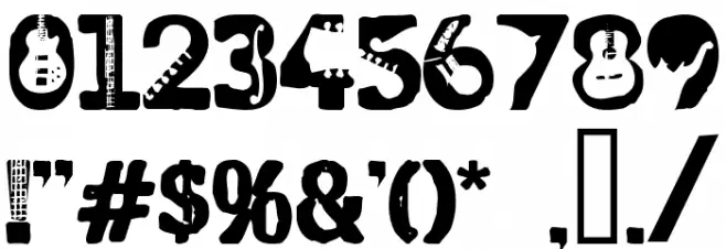 Rock  electric Font Alte caractere