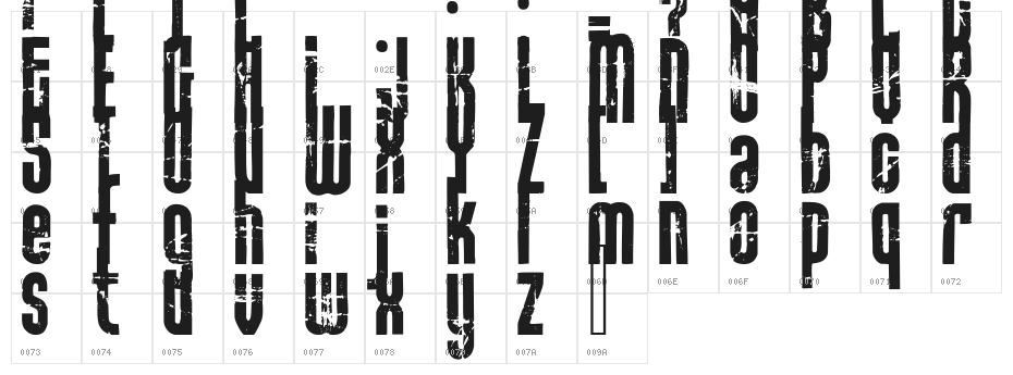 Rock it Character Map
