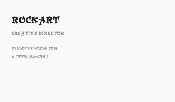 RockArt Business Card