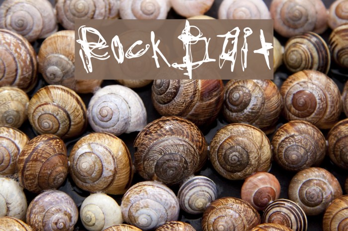 RockBait Font examples