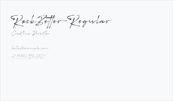 RockBetter-Regular Business Card