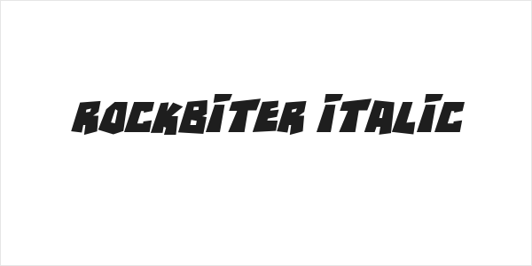 RockBiter Italic Logo