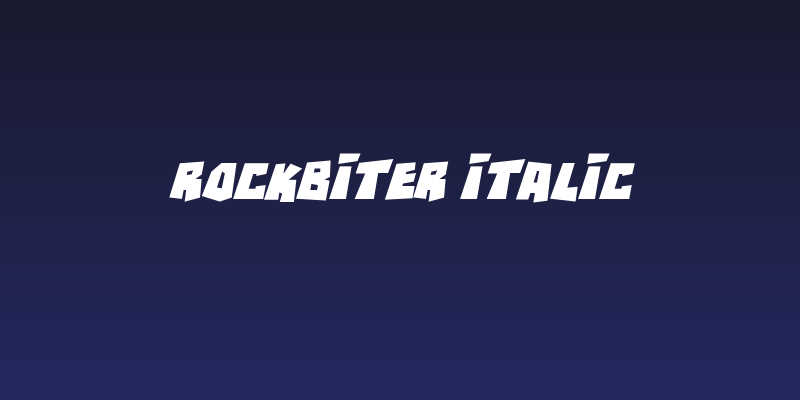 RockBiter Italic Social Header
