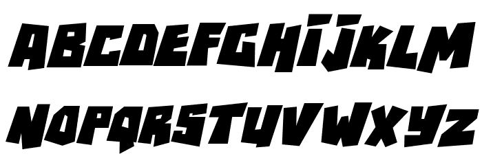 RockBiter Italic Font LOWERCASE