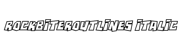 RockBiterOutlines Italic  免费字体下载