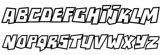 RockBiterOutlines Italic 字体 大写