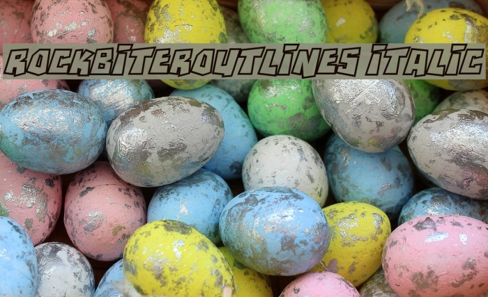 RockBiterOutlines Italic Example 1