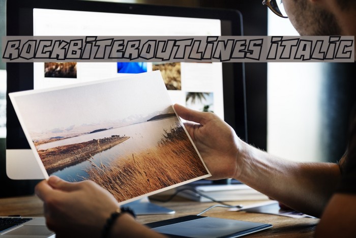 RockBiterOutlines Italic Example 2