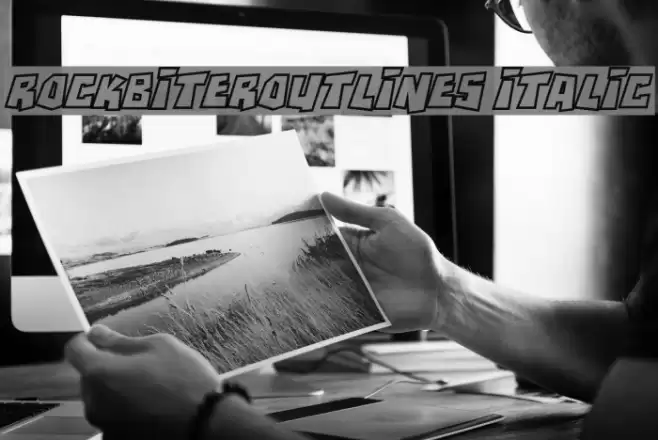 RockBiterOutlines Italic Font examples