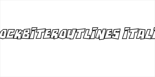 RockBiterOutlines Italic Logo