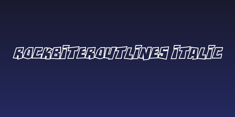 RockBiterOutlines Italic Social Header