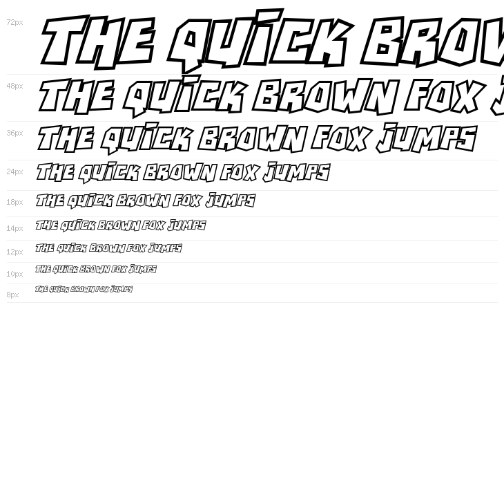 RockBiterOutlines Italic Waterfall