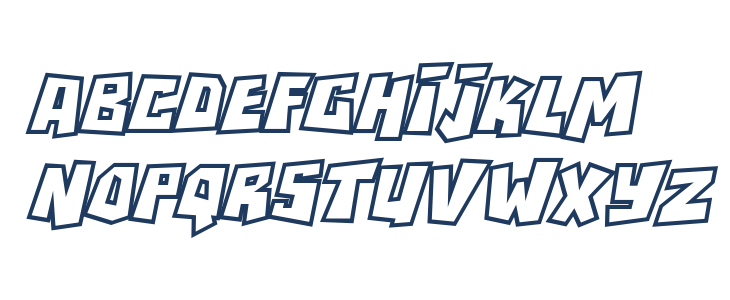 RockBiterOutlines Italic Lowercase