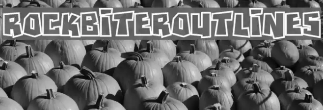 RockBiterOutlines Font examples