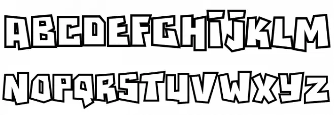 RockBiterOutlines Шрифта строчной