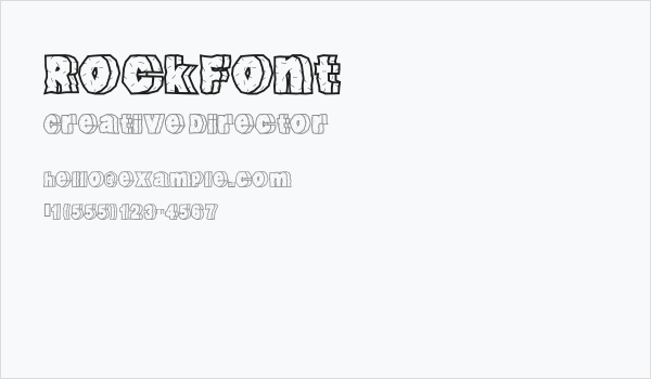 RockFont Business Card