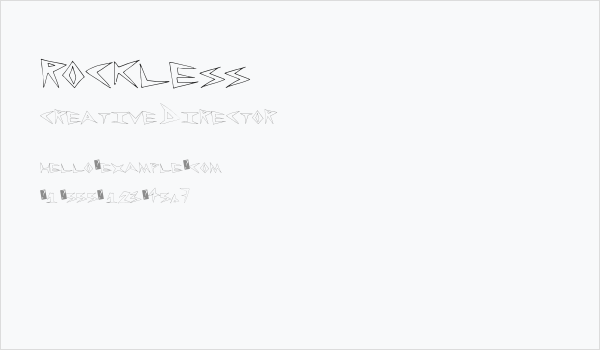 RockLess Business Card