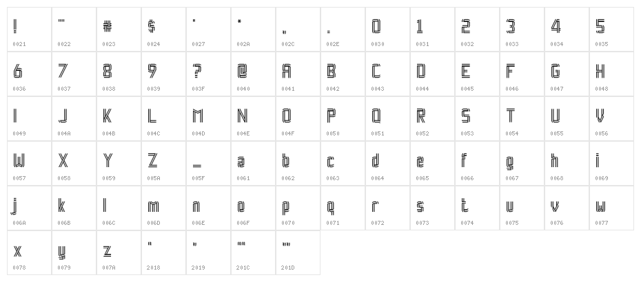 RockPaperScissors-Regular Character Map