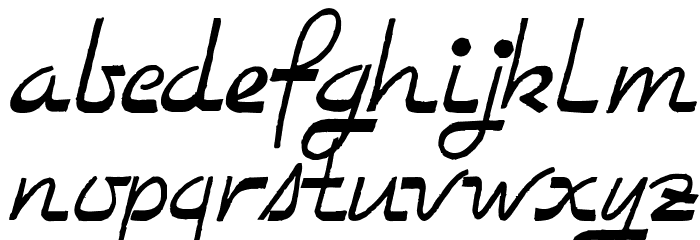 Rockabilly Font LOWERCASE