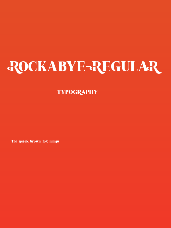 Rockabye-Regular Poster