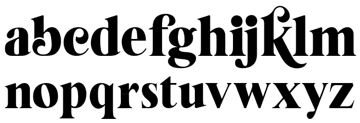 Rockabye-Regular Schriftart Kleinbuchstaben