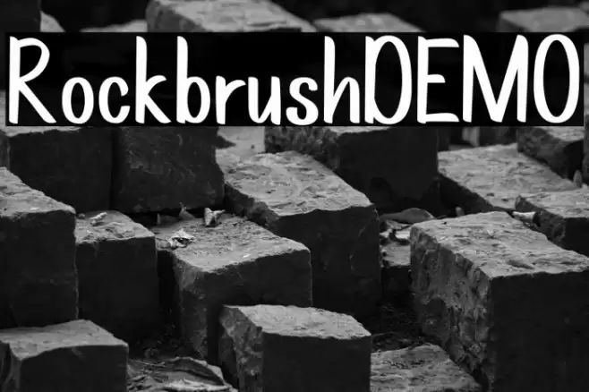 Rockbrush-DEMO Font examples