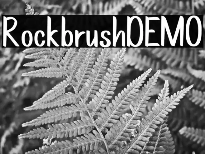 Rockbrush-DEMO Font examples