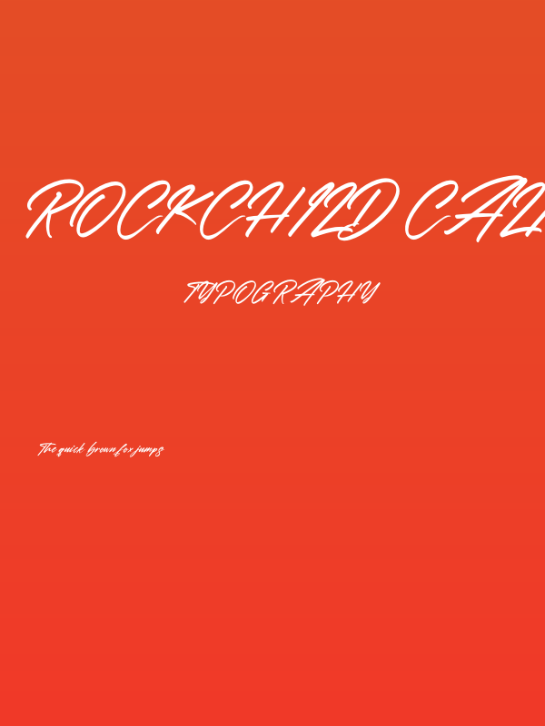 Rockchild California Italic Poster