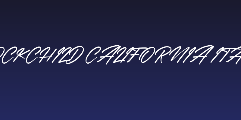 Rockchild California Italic Social Header