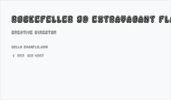 Rockefeller 3D Extravagant Flat Regular Business Card