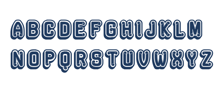 Rockefeller 3D Extravagant Flat Regular Lowercase