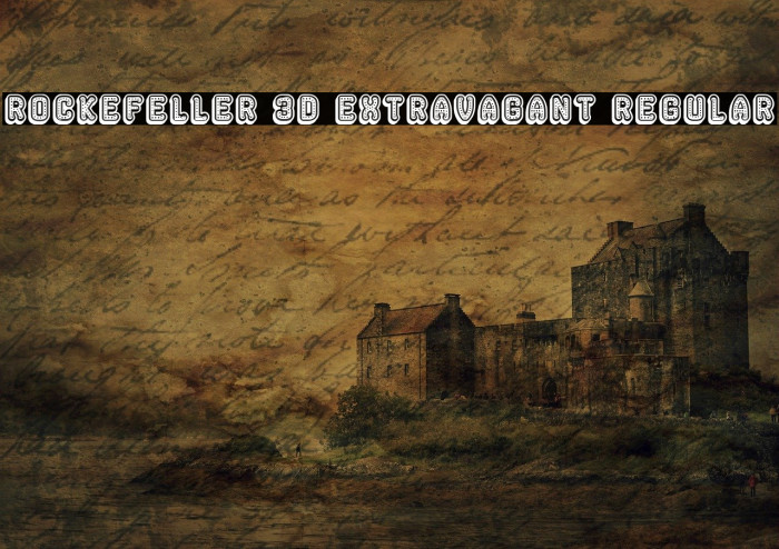 Rockefeller 3D Extravagant Regular Font examples
